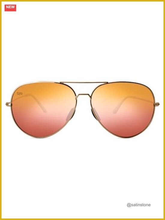 Polarized Aviator Sunglasses Metal Frame Stainless Steel